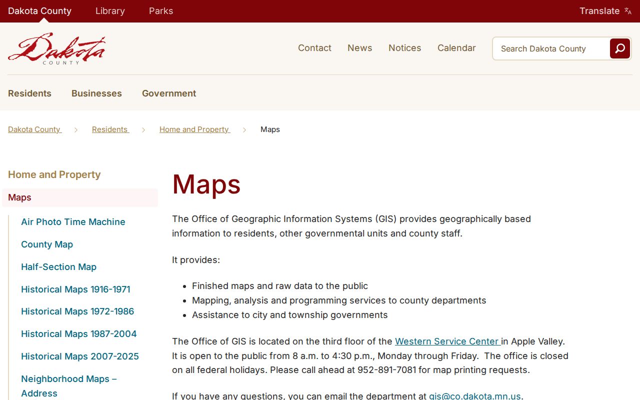 Rosemount ZIP code directory view of the Dakota County 55068 ZIP map
