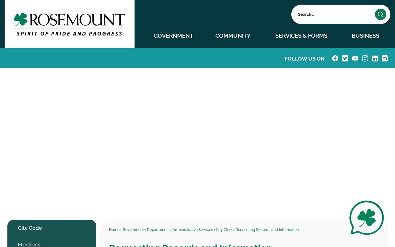 Rosemount residents directory city records request instructions